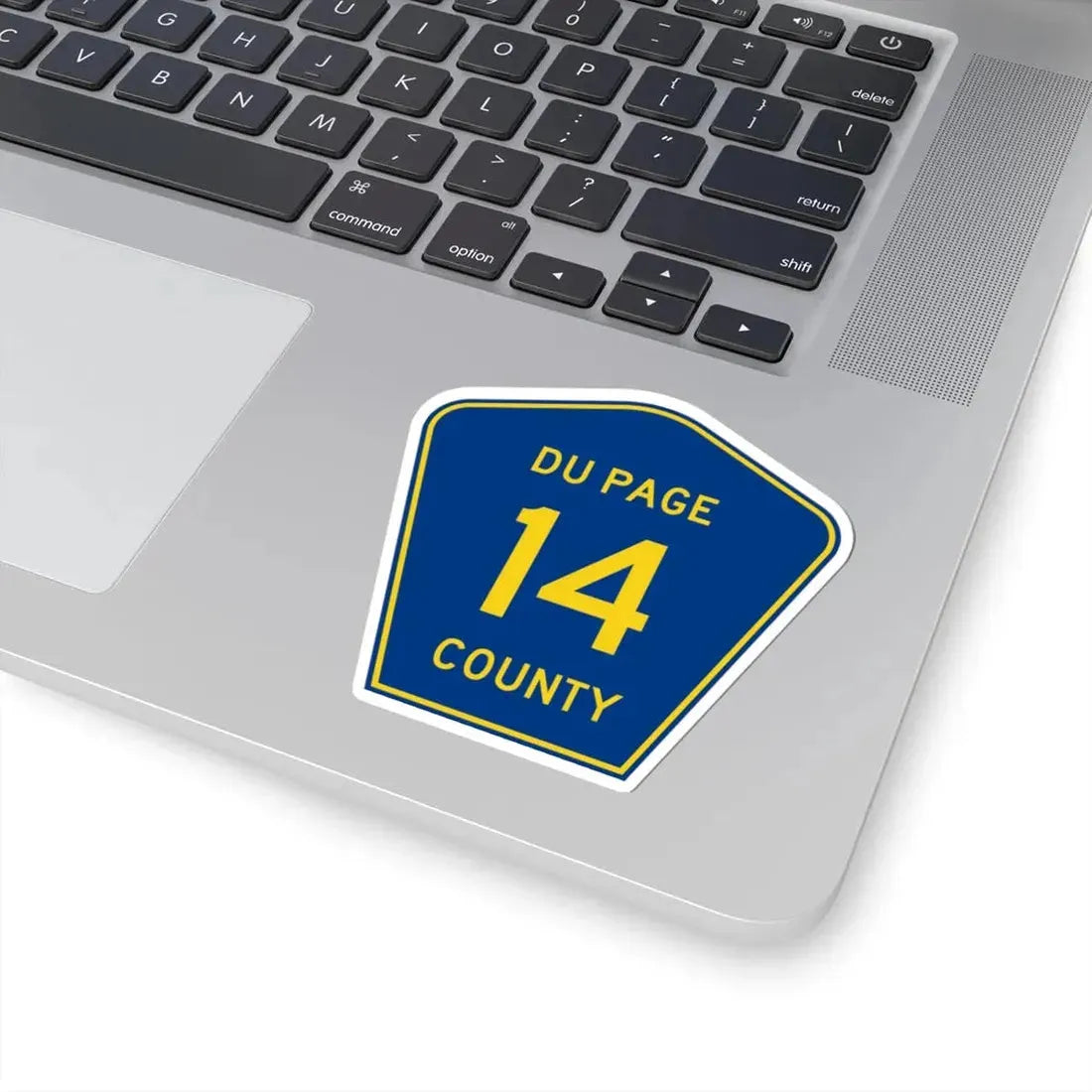 DuPage County 14 (Illinois) (Road Sign) STICKER Vinyl Kiss-Cut Decal - The Sticker Space