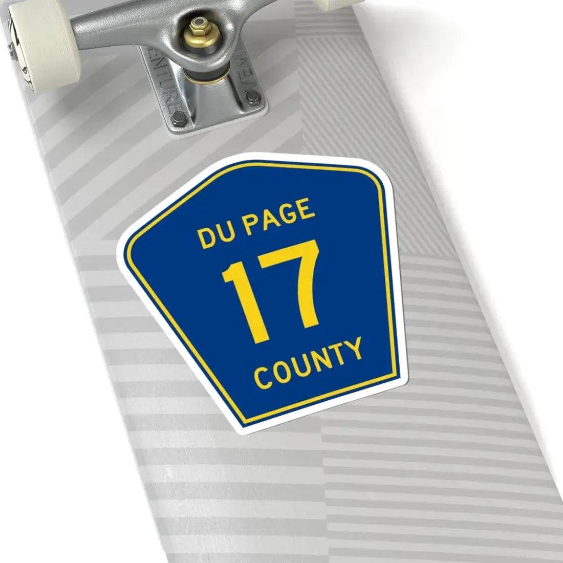 DuPage County 17 (Illinois) (Road Sign) STICKER Vinyl Kiss-Cut Decal - The Sticker Space