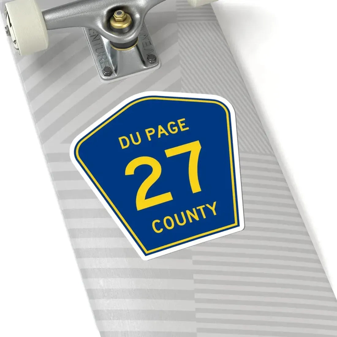 DuPage County 27 (Illinois) (Road Sign) STICKER Vinyl Kiss-Cut Decal - The Sticker Space