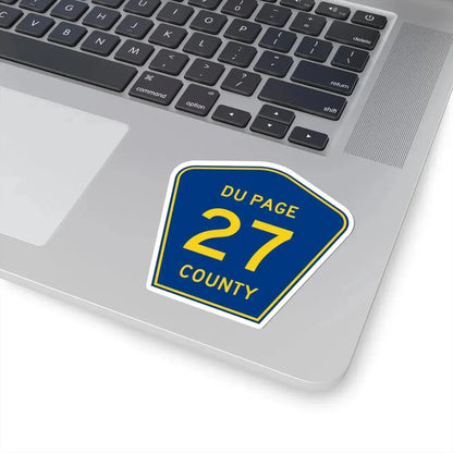 DuPage County 27 (Illinois) (Road Sign) STICKER Vinyl Kiss-Cut Decal - The Sticker Space
