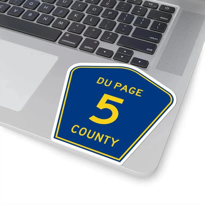 DuPage County 5 (Illinois) (Road Sign) STICKER Vinyl Kiss-Cut Decal - The Sticker Space