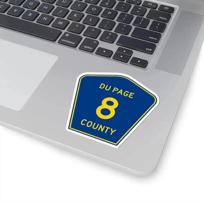 DuPage County 8 (Illinois) (Road Sign) STICKER Vinyl Kiss-Cut Decal - The Sticker Space