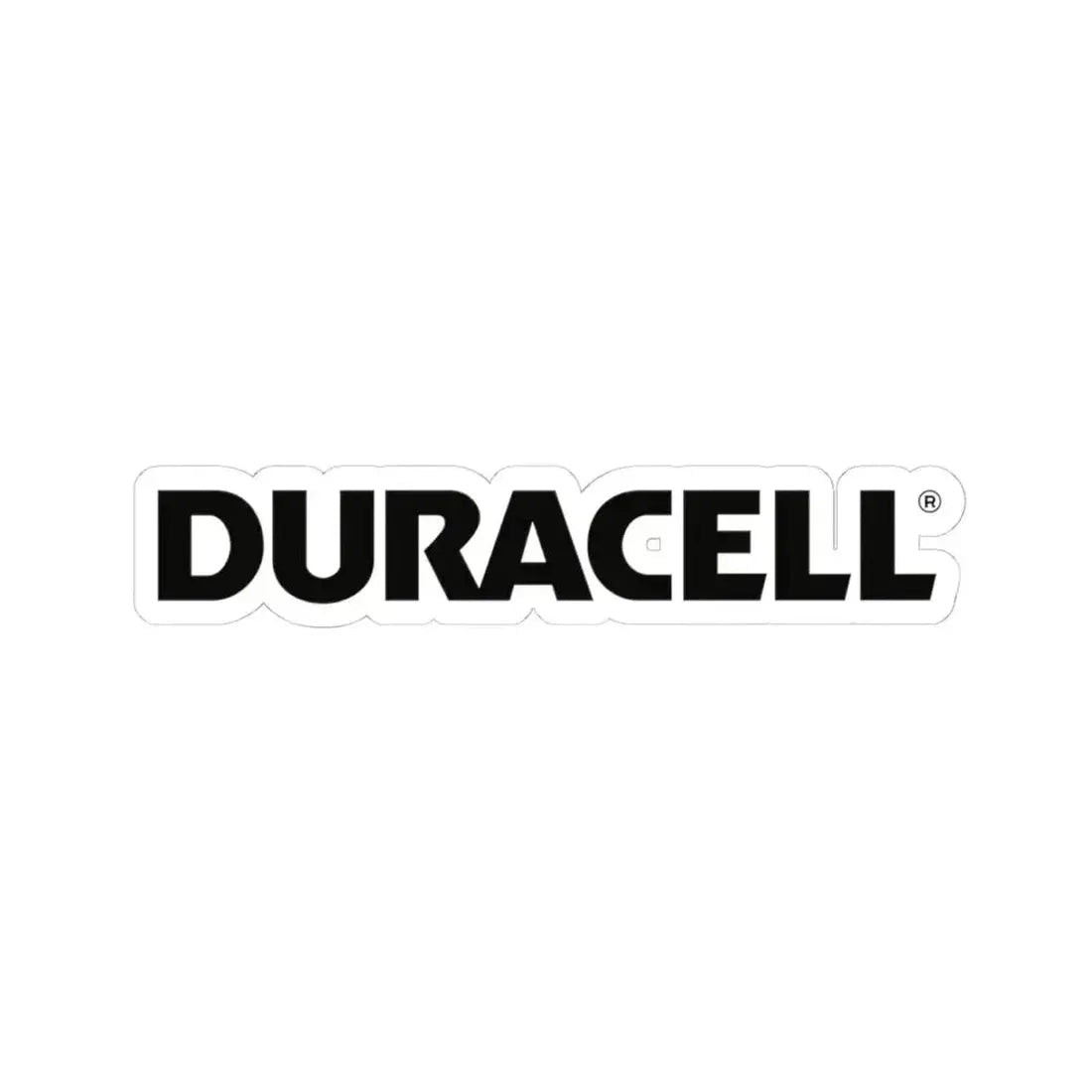 Duracell (Logo) STICKER Vinyl Kiss-Cut Decal 4 Inch White - The Sticker Space