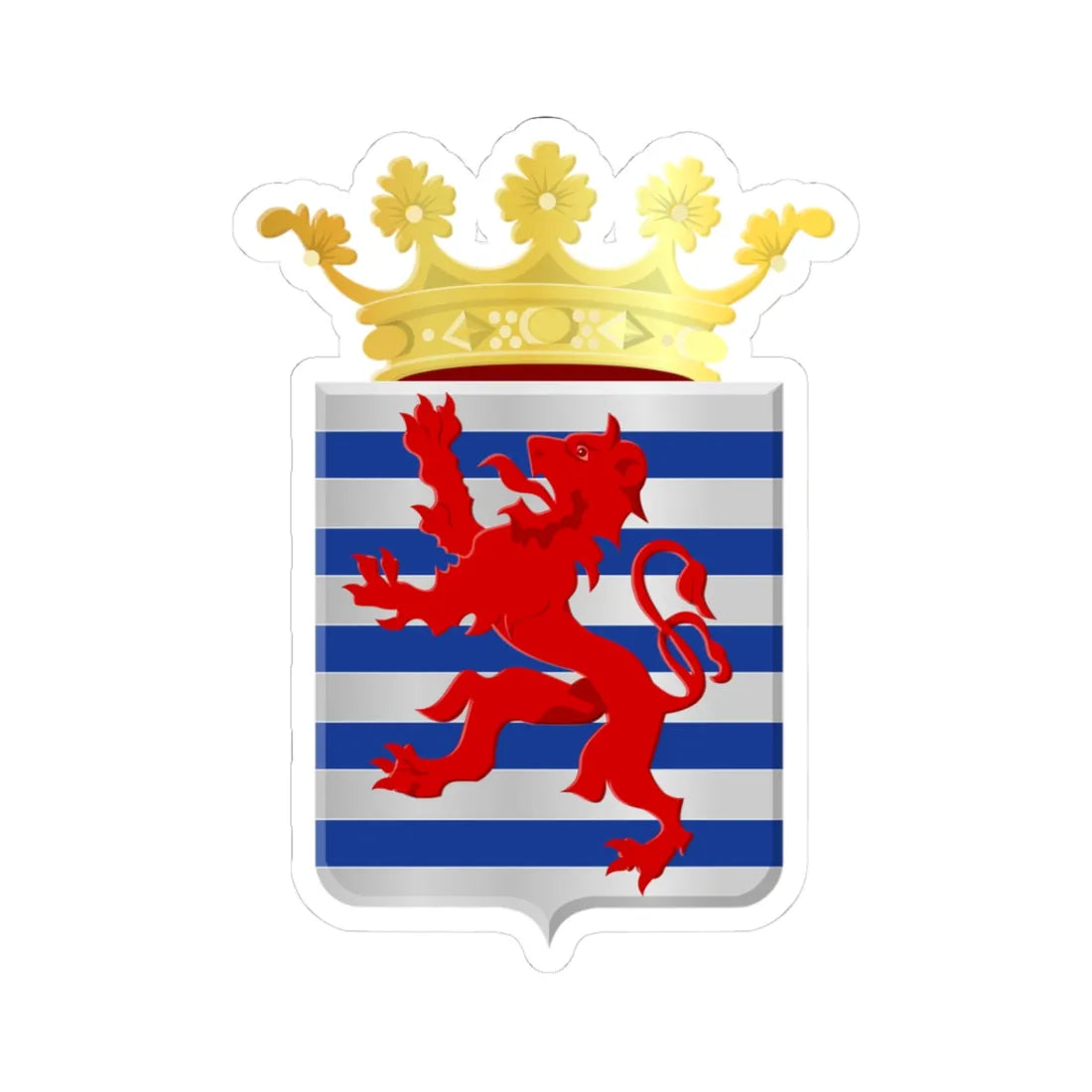 Durbuy wapen (Belgium) (Coat of Arms) STICKER Vinyl Kiss-Cut Decal 3 Inch White - The Sticker Space