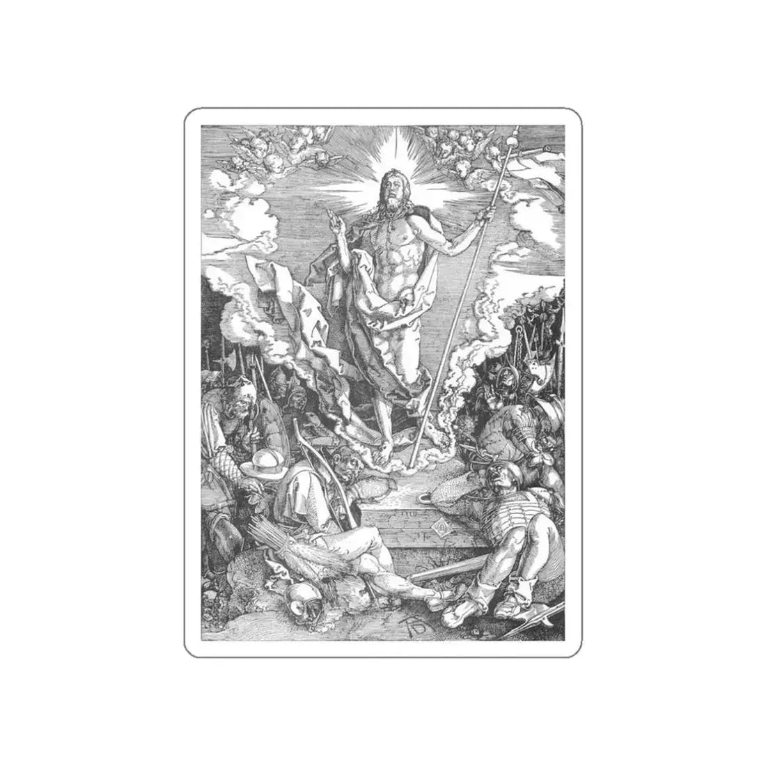 DURER, Albrecht - 12. The Resurrection of Christ (Artwork) STICKER Vinyl Die-Cut Decal White Die-Cut 3 Inch - The Sticker Space