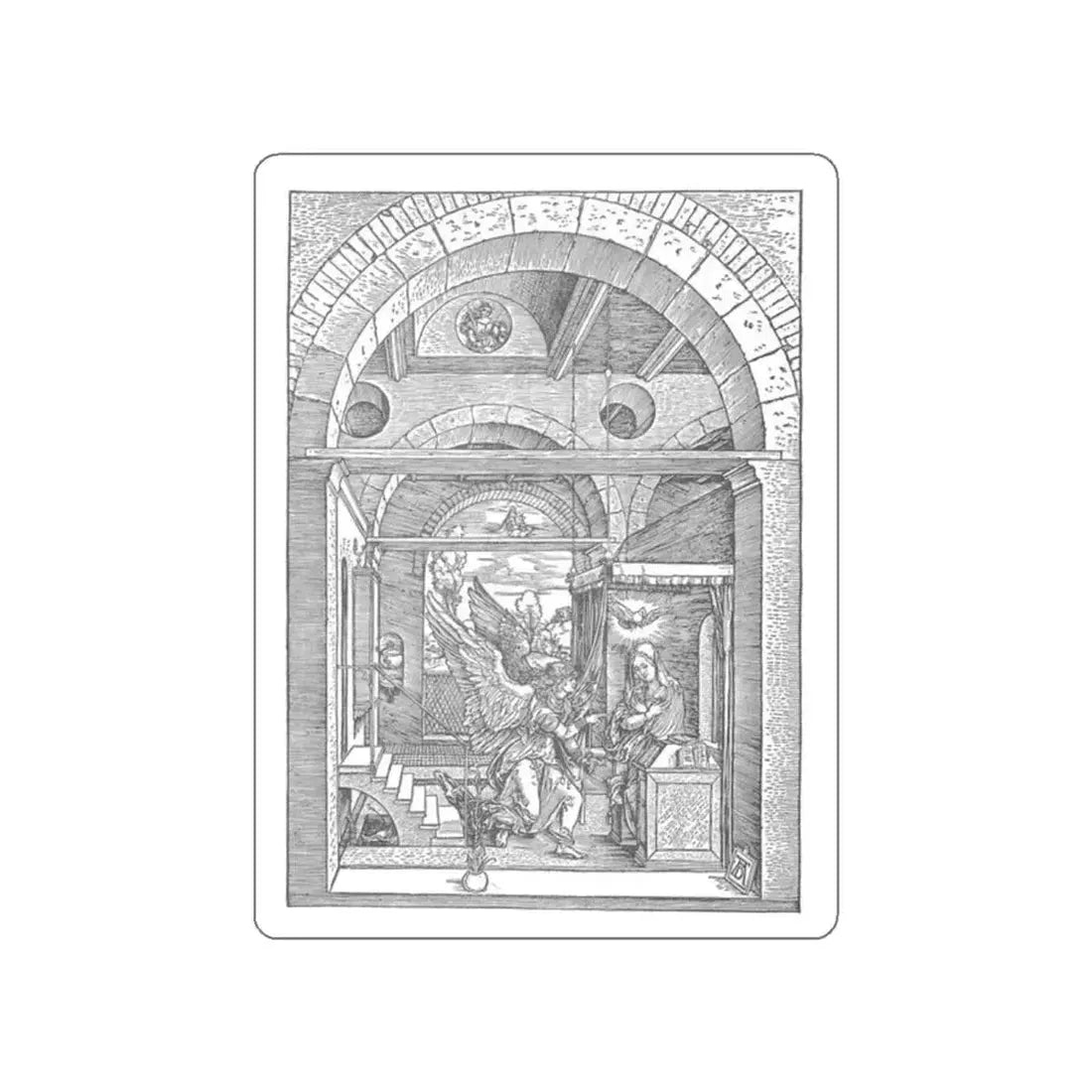 DURER, Albrecht - 7. The Annunciation (Artwork) STICKER Vinyl Die-Cut Decal White Die-Cut 2 Inch - The Sticker Space