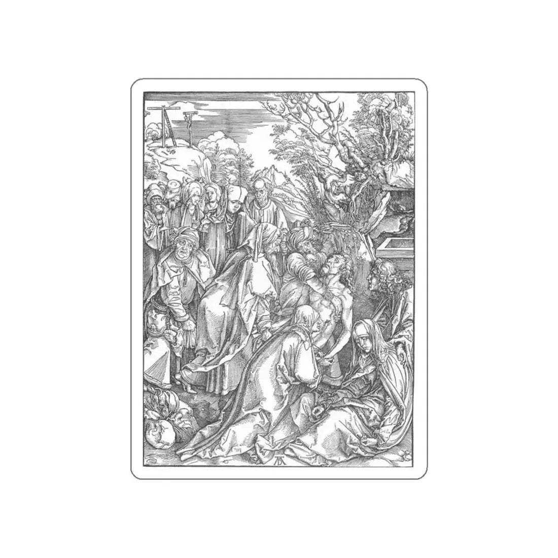 DURER, Albrecht - 8. The Entombment (Artwork) STICKER Vinyl Die-Cut Decal White Die-Cut 4 Inch - The Sticker Space