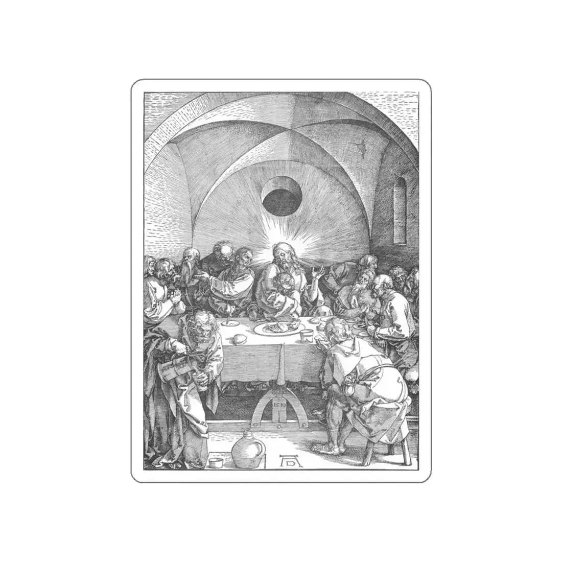 DURER, Albrecht - 9. Last Supper (Artwork) STICKER Vinyl Die-Cut Decal White Die-Cut 5 Inch - The Sticker Space