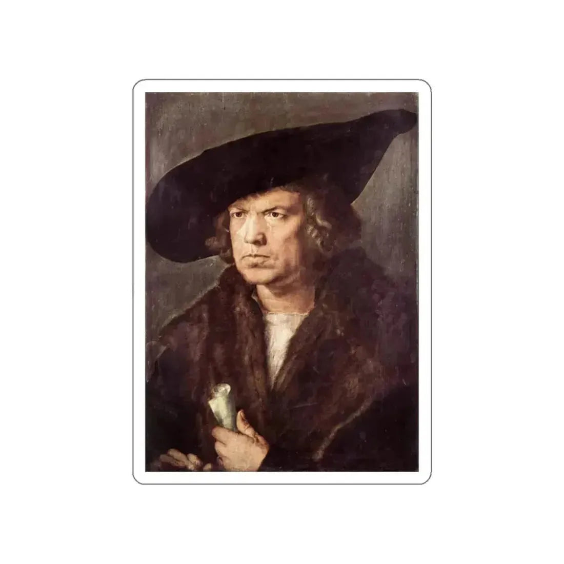 DURER, Albrecht - baret (Artwork) STICKER Vinyl Die-Cut Decal White Die-Cut 2 Inch - The Sticker Space