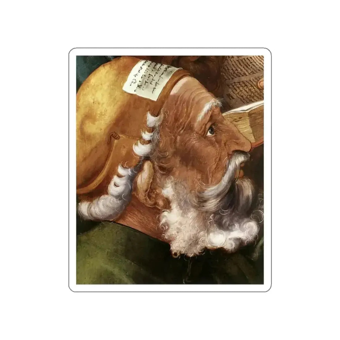 DURER, Albrecht - Christ Among the Doctors (detail) (Artwork) STICKER Vinyl Die-Cut Decal - The Sticker Space