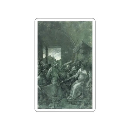 DURER, Albrecht - Christ before Caiaphas (Artwork) STICKER Vinyl Die-Cut Decal White Die-Cut 6 Inch - The Sticker Space