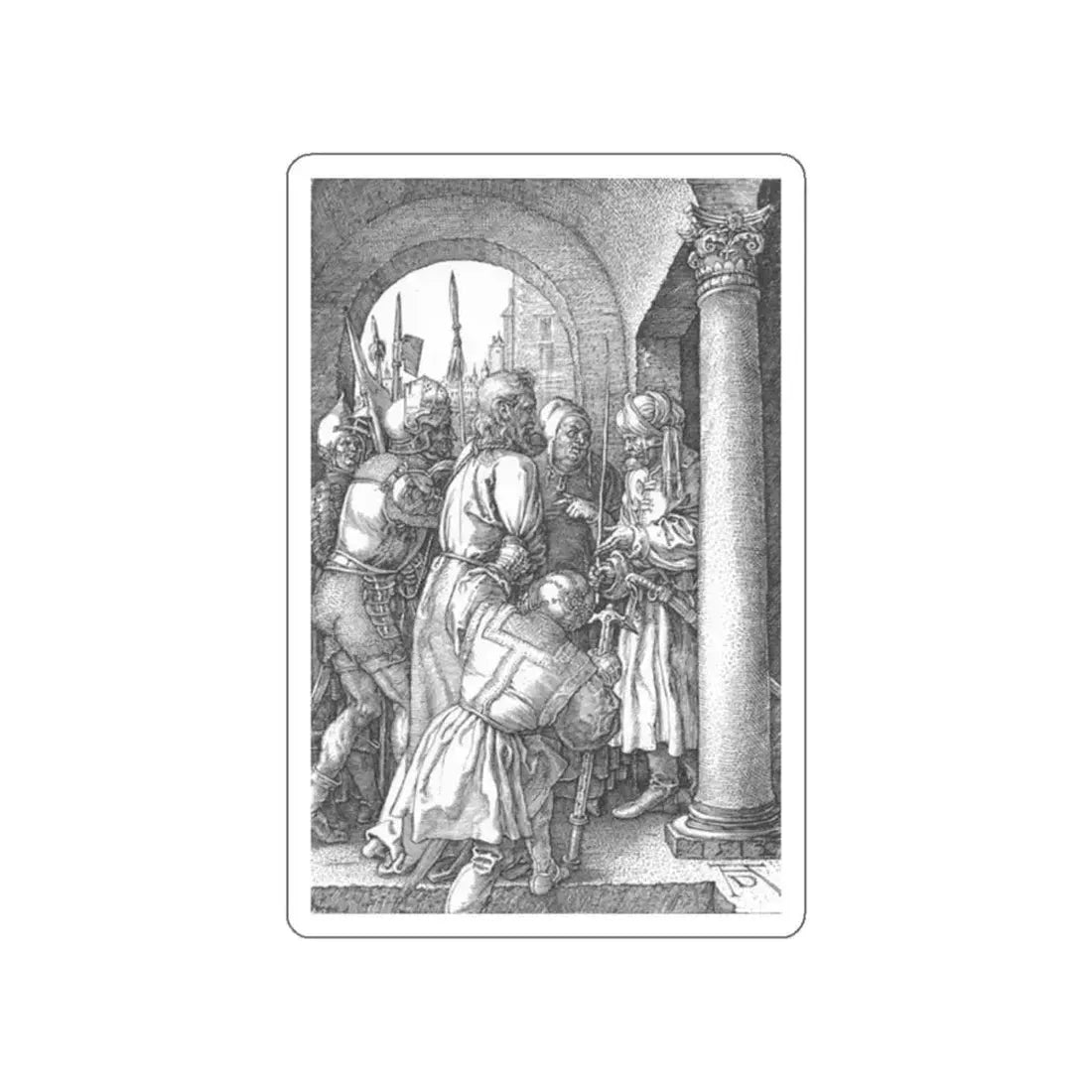 DURER, Albrecht - Christ before Pilate (No. 5) (Artwork) STICKER Vinyl Die-Cut Decal White Die-Cut 2 Inch - The Sticker Space