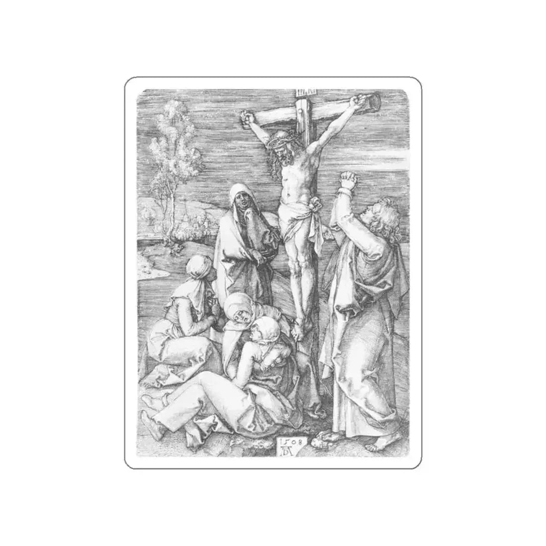 DURER, Albrecht - Crucifixion (Artwork) STICKER Vinyl Die-Cut Decal White Die-Cut 4 Inch - The Sticker Space