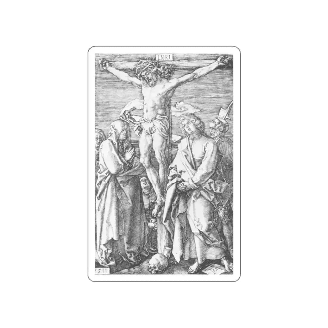 DURER, Albrecht - Crucifixion (No. 11) (Artwork) STICKER Vinyl Die-Cut Decal White Die-Cut 5 Inch - The Sticker Space