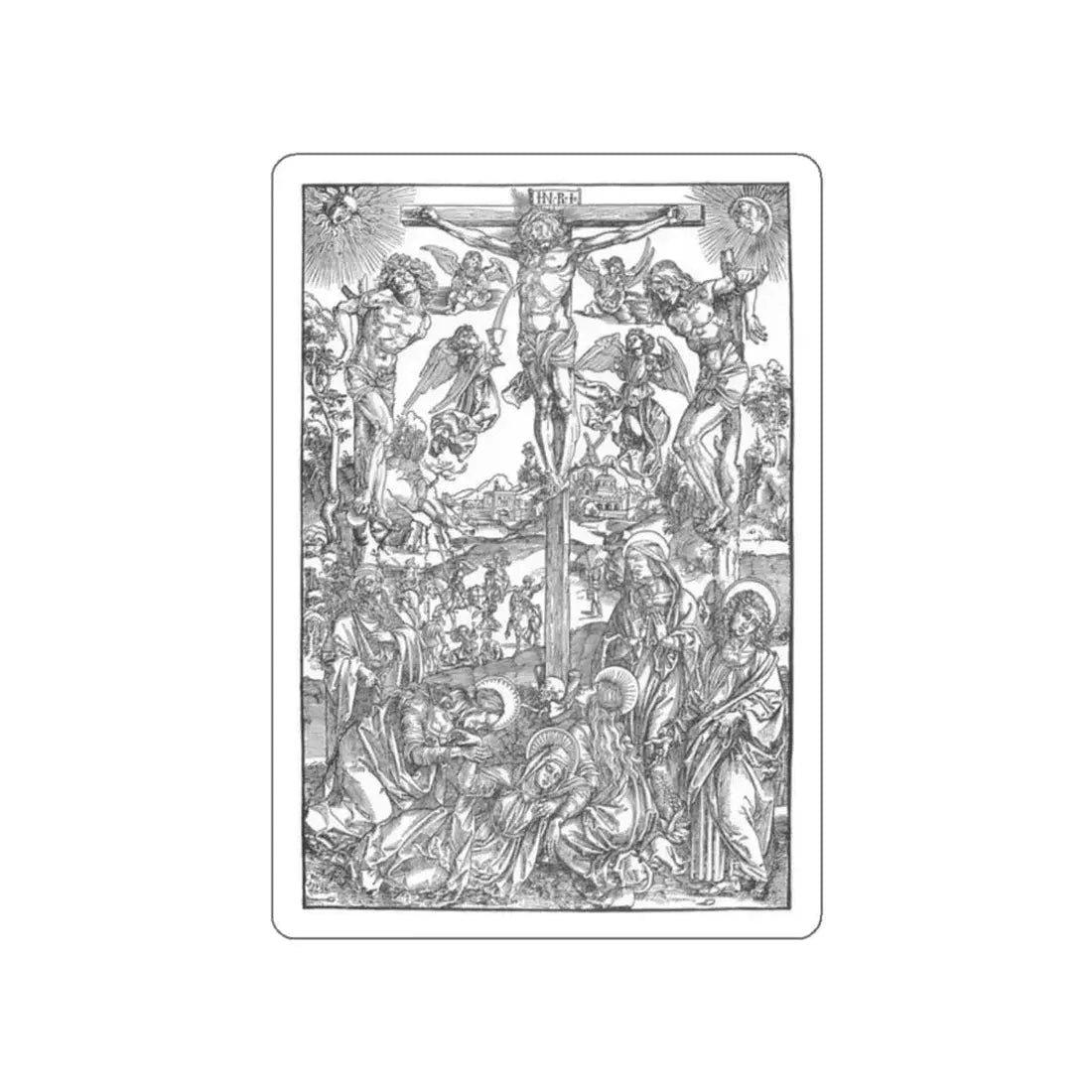 DURER, Albrecht - Crucifixion2 (Artwork) STICKER Vinyl Die-Cut Decal White Die-Cut 2 Inch - The Sticker Space