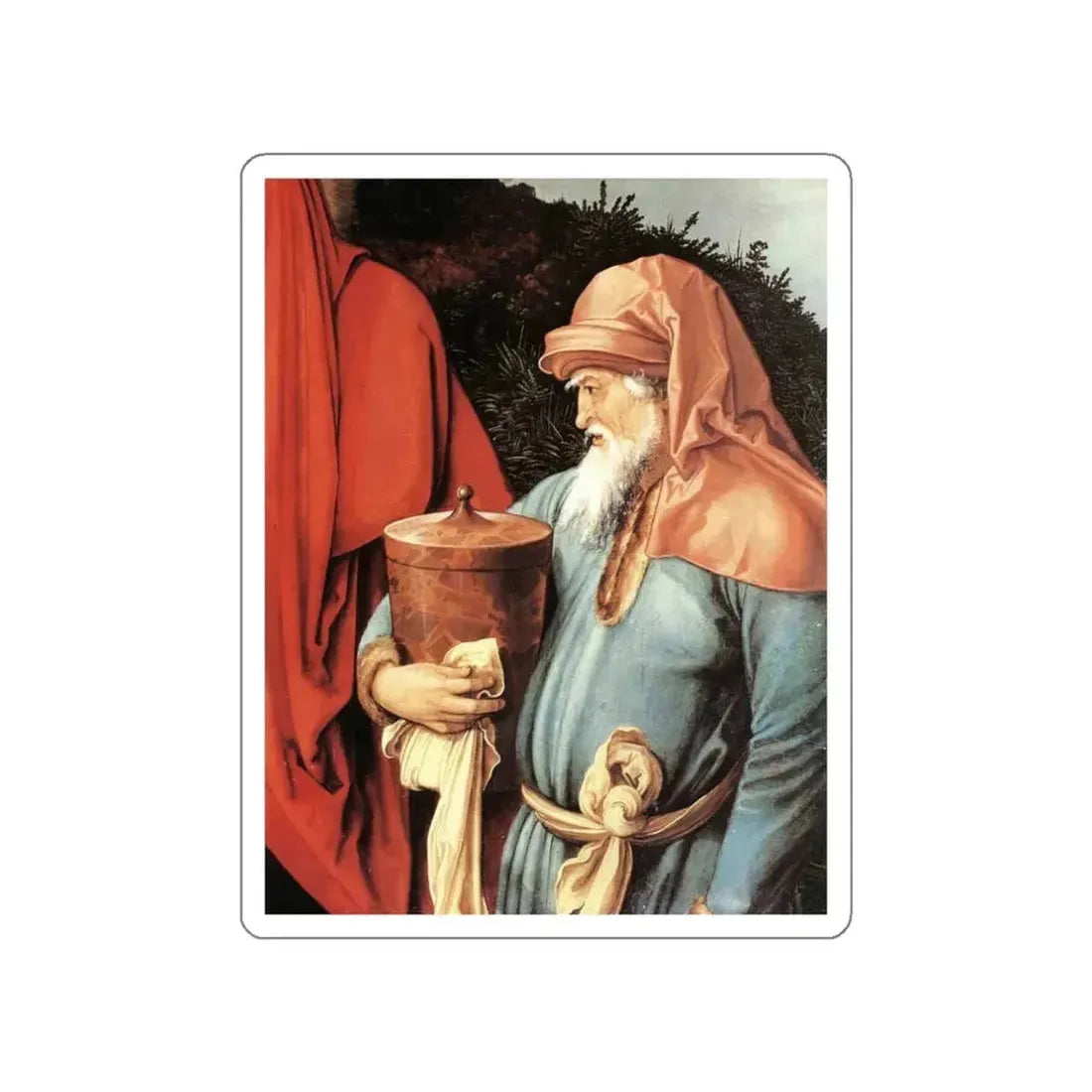 DURER, Albrecht - Lamentation for Christ (detail)4 (Artwork) STICKER Vinyl Die-Cut Decal White Die-Cut 3 Inch - The Sticker Space