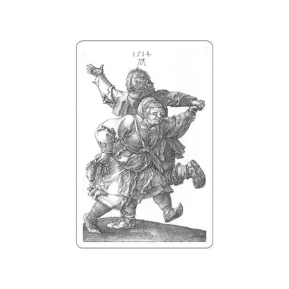 DURER, Albrecht - Peasant Couple Dancing (Artwork) STICKER Vinyl Die-Cut Decal White Die-Cut 4 Inch - The Sticker Space