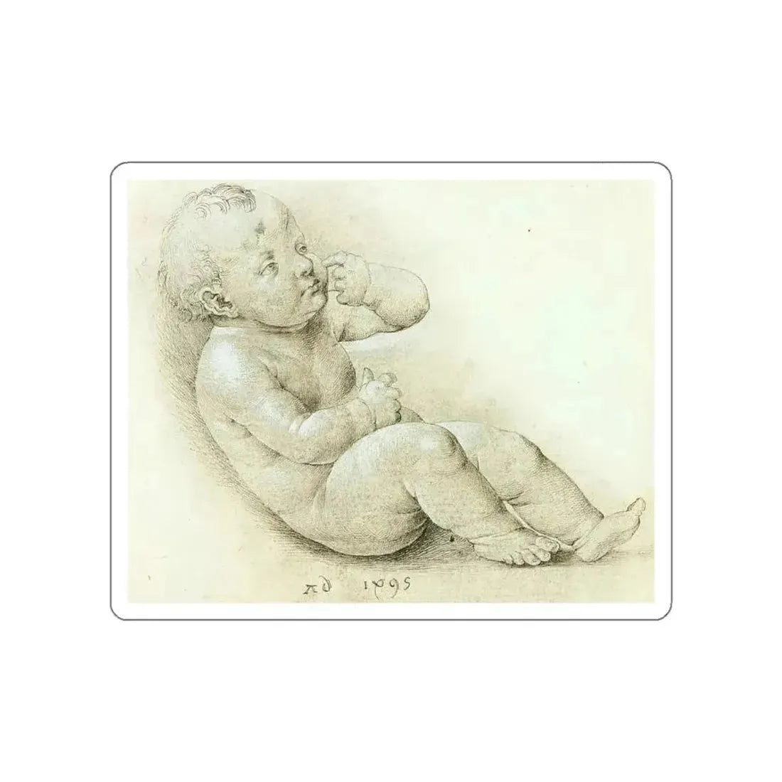 DURER, Albrecht - Study of the Christ Child (Artwork) STICKER Vinyl Die-Cut Decal White Die-Cut 5 Inch - The Sticker Space