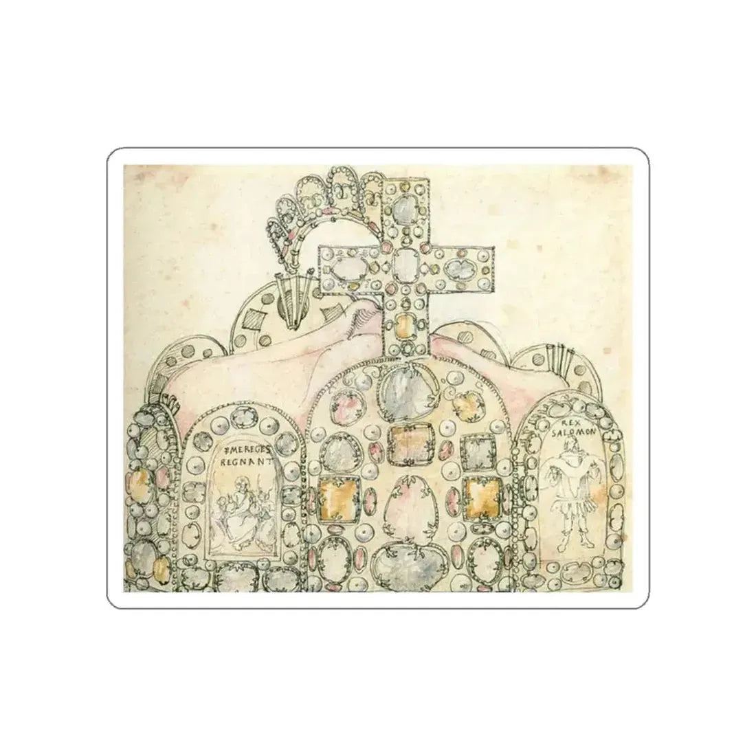 DURER, Albrecht - The Imperial Crown (Artwork) STICKER Vinyl Die-Cut Decal - The Sticker Space