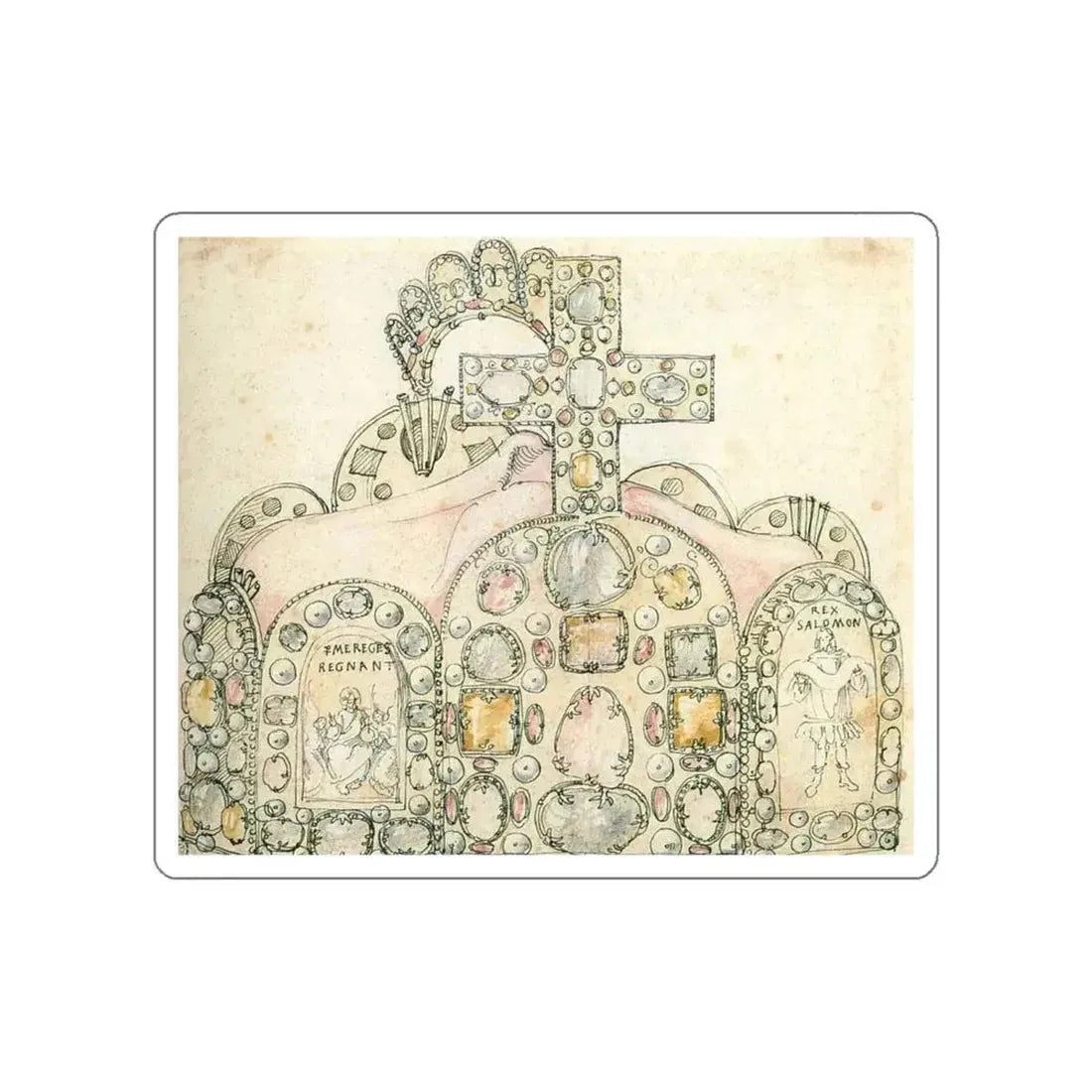 DURER, Albrecht - The Imperial Crown (Artwork) STICKER Vinyl Die-Cut Decal - The Sticker Space