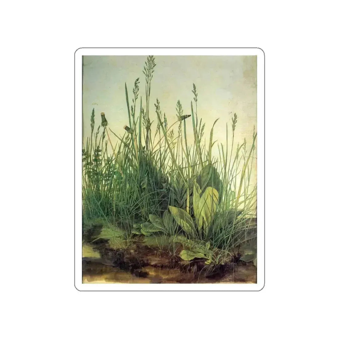 DURER, Albrecht - The Large Turf (Artwork) STICKER Vinyl Die-Cut Decal White Die-Cut 3 Inch - The Sticker Space