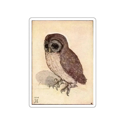 DURER, Albrecht - The Little Owl (Artwork) STICKER Vinyl Die-Cut Decal White Die-Cut 5 Inch - The Sticker Space