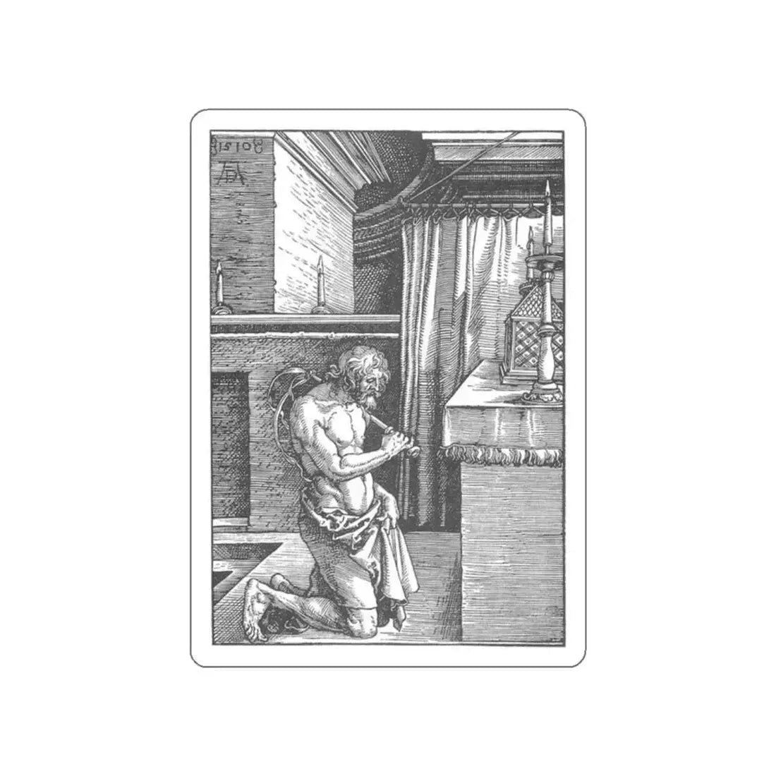 DURER, Albrecht - The Penitent (Artwork) STICKER Vinyl Die-Cut Decal White Die-Cut 2 Inch - The Sticker Space