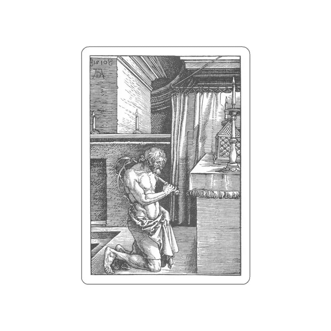 DURER, Albrecht - The Penitent (Artwork) STICKER Vinyl Die-Cut Decal White Die-Cut 5 Inch - The Sticker Space
