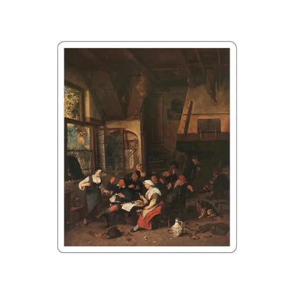 DUSART, Cornelis - Tavern Scene (Artwork) STICKER Vinyl Die-Cut Decal White Die-Cut 2 Inch - The Sticker Space
