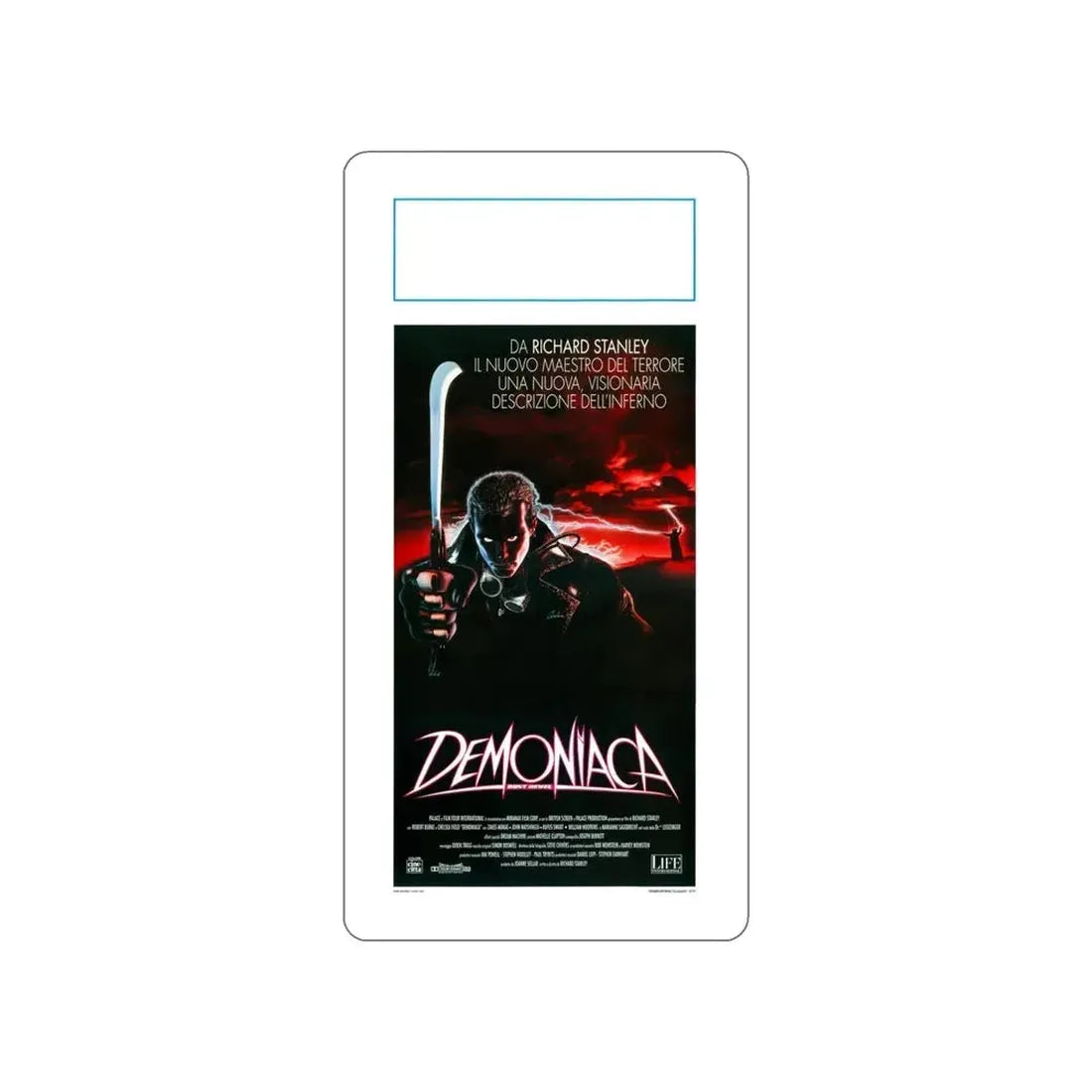 DUST DEVIL (ITALIAN) 1992 Movie Poster STICKER Vinyl Die-Cut Decal - The Sticker Space