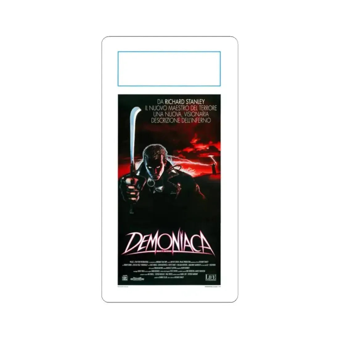 DUST DEVIL (ITALIAN) 1992 Movie Poster - STICKER Vinyl Kiss-Cut Decal 2 Inch White - The Sticker Space