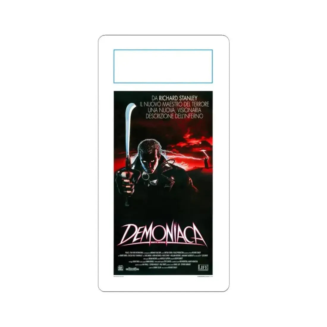 DUST DEVIL (ITALIAN) 1992 Movie Poster - STICKER Vinyl Kiss-Cut Decal 3 Inch White - The Sticker Space