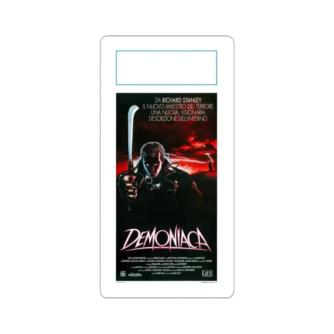 DUST DEVIL (ITALIAN) 1992 Movie Poster - STICKER Vinyl Kiss-Cut Decal 6 Inch White - The Sticker Space