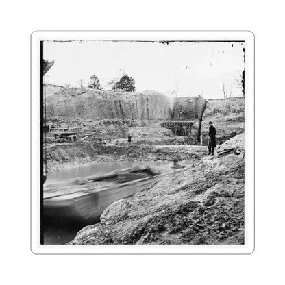 Dutch Gap, Va. The Canal Under Construction (U.S. Civil War) STICKER Vinyl Kiss-Cut Decal 2 Inch White - The Sticker Space