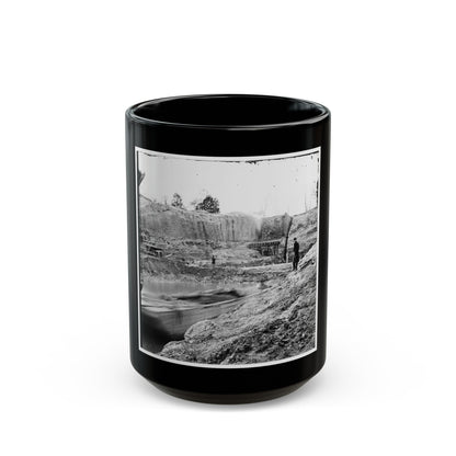 Dutch Gap, Va. The Canal Under Construction (U.S. Civil War) Black Coffee Mug-15oz-The Sticker Space