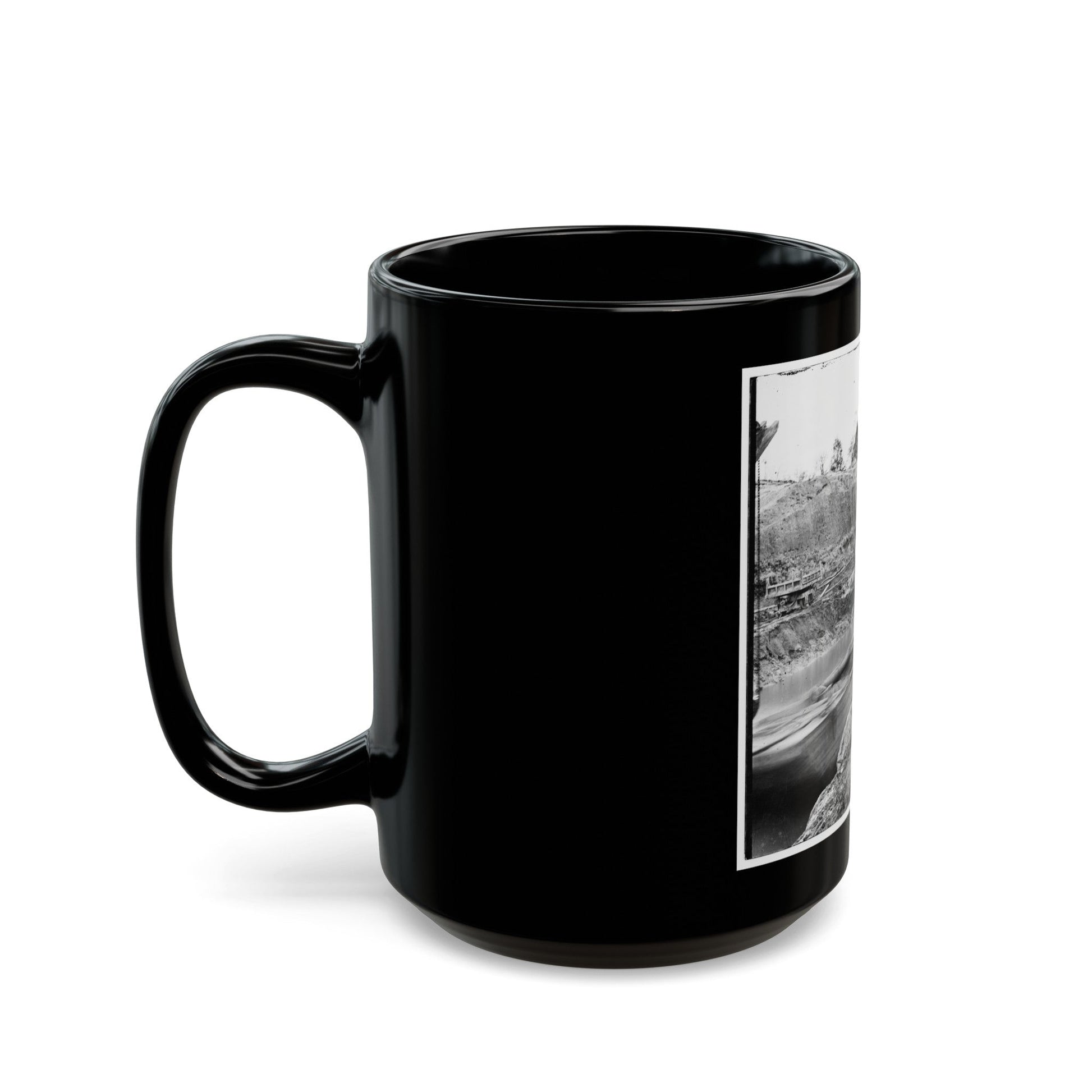 Dutch Gap, Va. The Canal Under Construction (U.S. Civil War) Black Coffee Mug-The Sticker Space