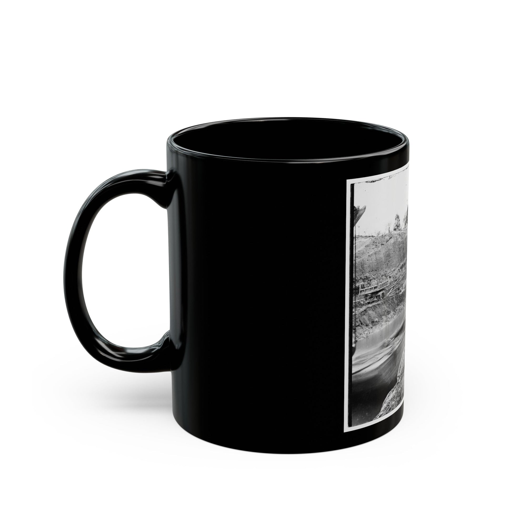 Dutch Gap, Va. The Canal Under Construction (U.S. Civil War) Black Coffee Mug-The Sticker Space