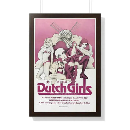 DUTCH GIRLS 1985 - Framed Movie Poster 20" x 30" Walnut - The Sticker Space