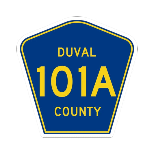 Duval County 101A (Florida) (Road Sign) STICKER Vinyl Kiss-Cut Decal 2 Inch White - The Sticker Space