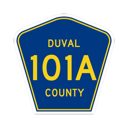 Duval County 101A (Florida) (Road Sign) STICKER Vinyl Kiss-Cut Decal 3 Inch White - The Sticker Space