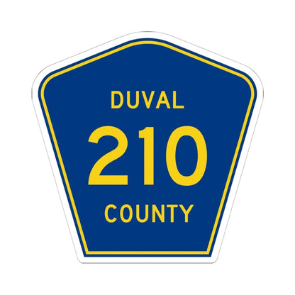 Duval County 210 (Florida) (Road Sign) STICKER Vinyl Kiss-Cut Decal 6 Inch White - The Sticker Space