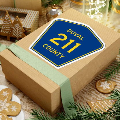 Duval County 211 (Florida) (Road Sign) STICKER Vinyl Kiss-Cut Decal - The Sticker Space