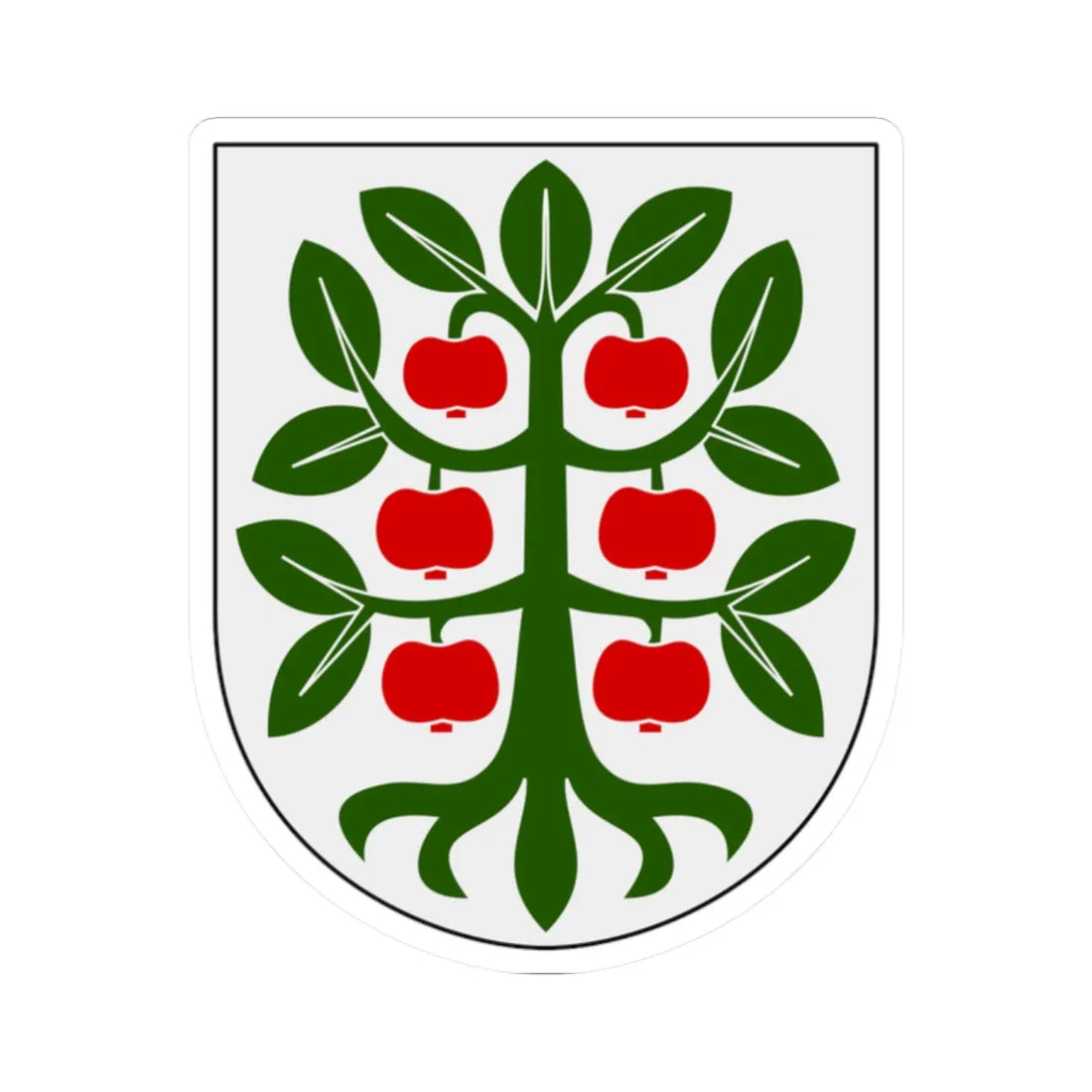 Duvbo vapen (Sweden) (Coat of Arms) STICKER Vinyl Kiss-Cut Decal 2 Inch White - The Sticker Space