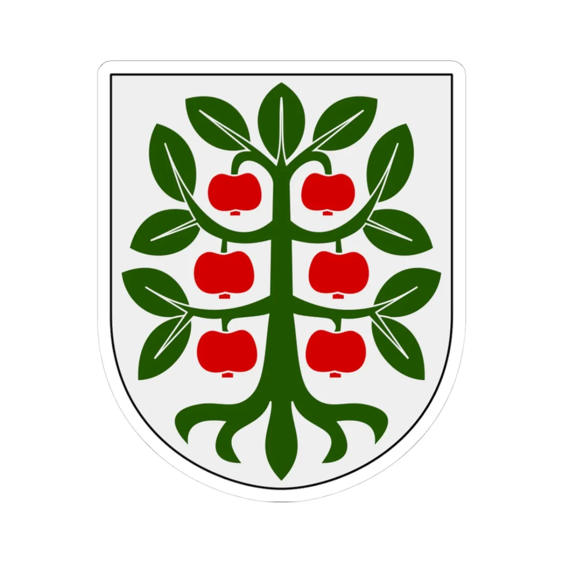 Duvbo vapen (Sweden) (Coat of Arms) STICKER Vinyl Kiss-Cut Decal 3 Inch White - The Sticker Space