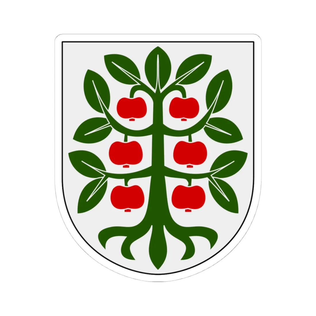 Duvbo vapen (Sweden) (Coat of Arms) STICKER Vinyl Kiss-Cut Decal 4 Inch White - The Sticker Space