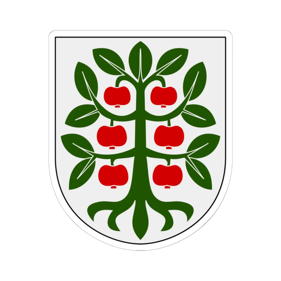 Duvbo vapen (Sweden) (Coat of Arms) STICKER Vinyl Kiss-Cut Decal 6 Inch White - The Sticker Space