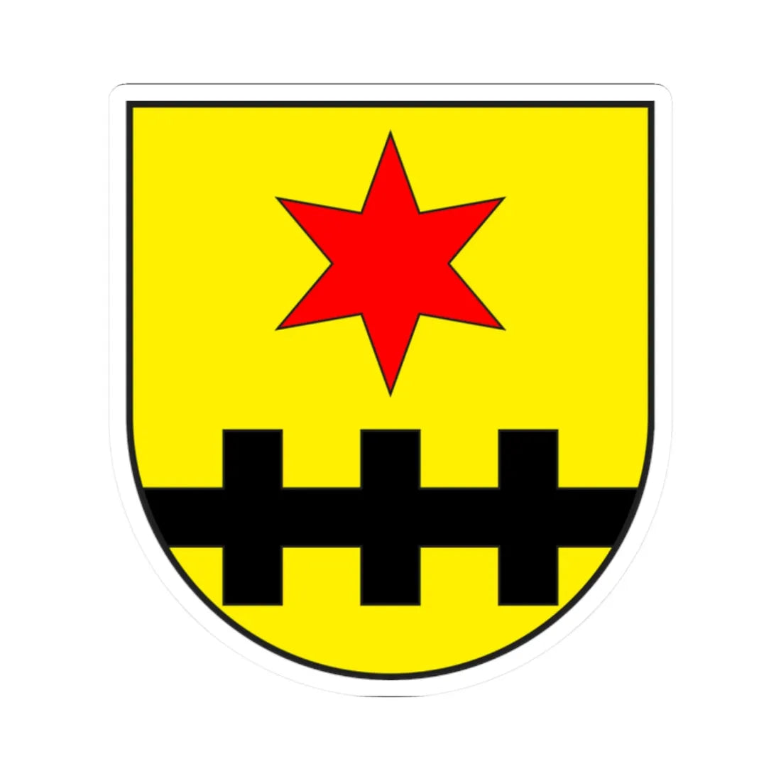Duvin wappen (Switzerland) (Coat of Arms) STICKER Vinyl Kiss-Cut Decal 2 Inch White - The Sticker Space