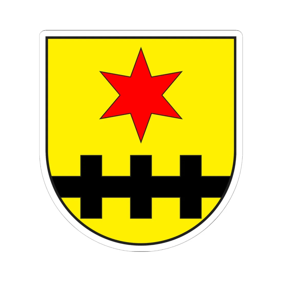 Duvin wappen (Switzerland) (Coat of Arms) STICKER Vinyl Kiss-Cut Decal 6 Inch White - The Sticker Space