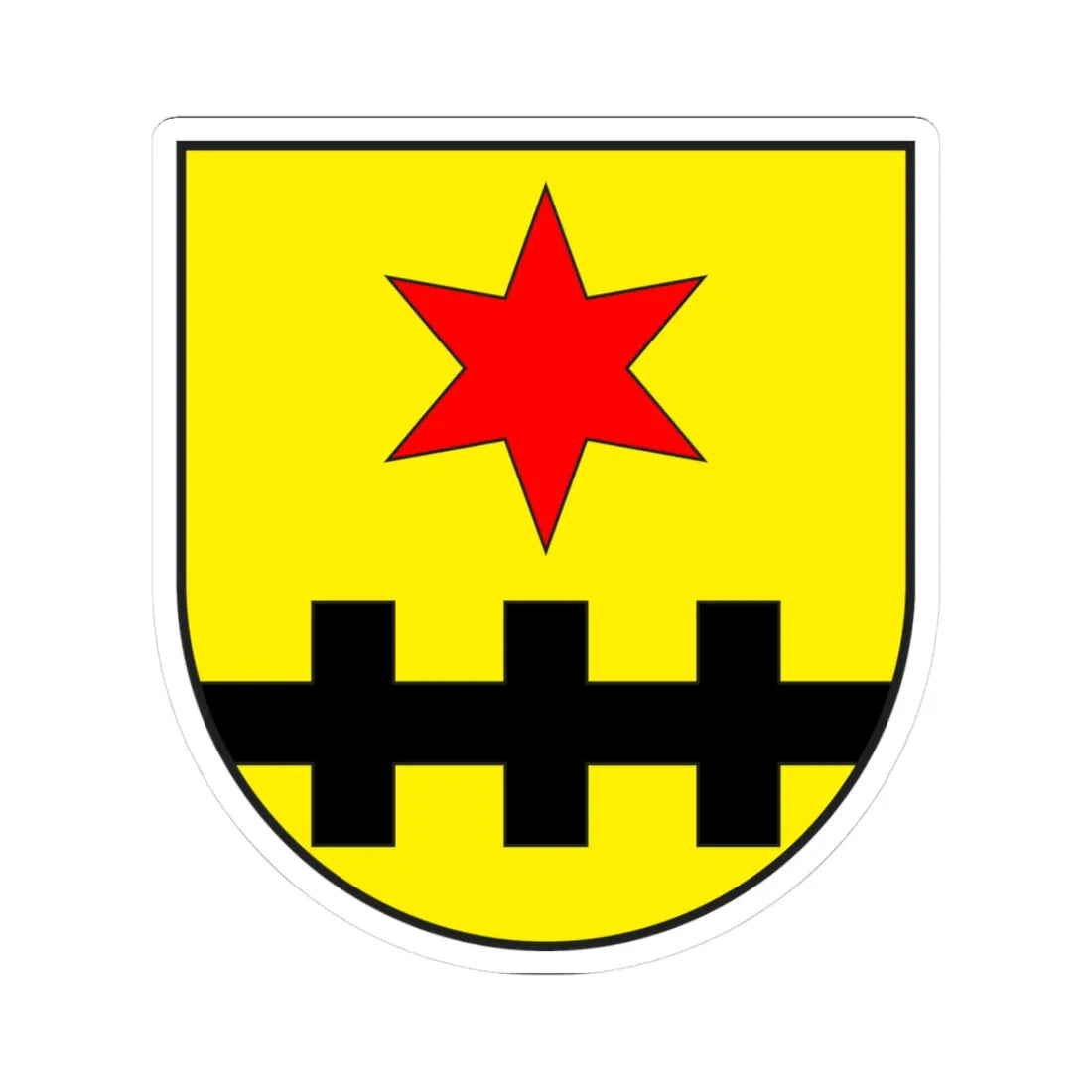 Duvin wappen (Switzerland) (Coat of Arms) STICKER Vinyl Kiss-Cut Decal - The Sticker Space