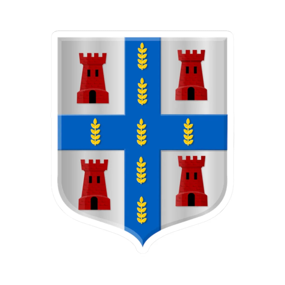 Dwingeloo wapen 1898 (Netherlands) (Coat of Arms) STICKER Vinyl Kiss-Cut Decal 2 Inch White - The Sticker Space